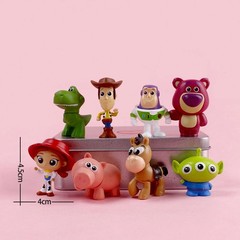 8Pcs Lot Anime Toy Story Mini Action Figure 4.5cm Buzz Lightyear Woody Ornaments