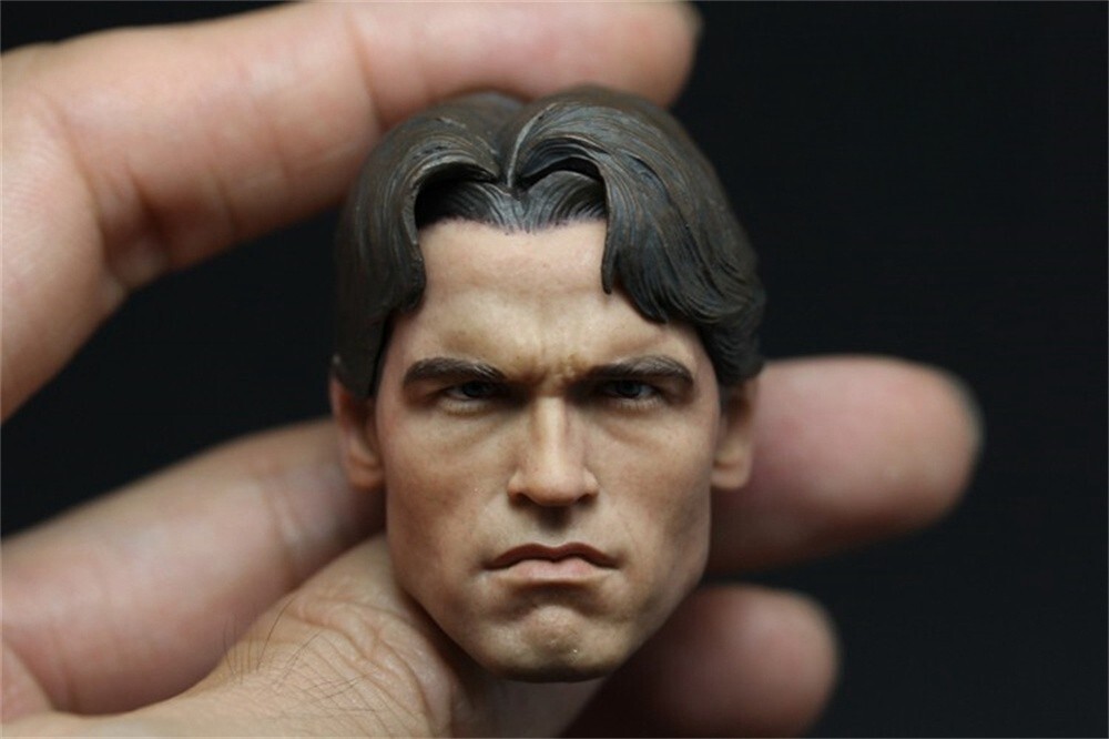 1:6 Young Arnold Schwarzenegger Actor Head Sculpt Fit For 12″ M35 Action Figure