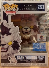Funko Pop Solo Leveling Baek Yoonho (Silver Mane) #2273 Chase GITD Bundle New