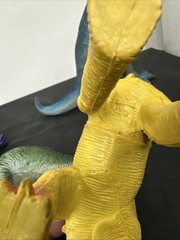 Lot (4) Vintage 80s & 90s Imperial Dinosaur Toy Vibrant Colors Apatosaurus