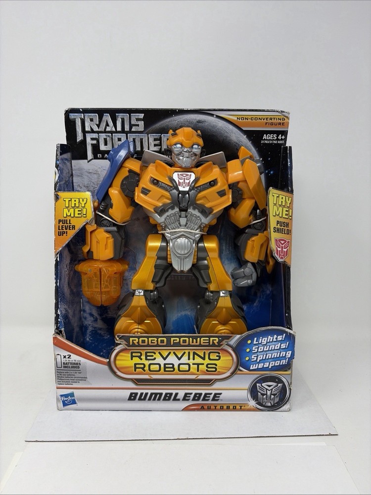 NEW Transformers Bumblebee Robo Power Revving Robots 10″ Talking Hasbro Tomy
