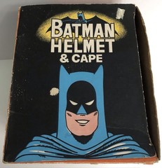 Vintage 1966 Ideal BATMAN Cape & Helmet (Cowl) Playset w/Box VERY NICE!
