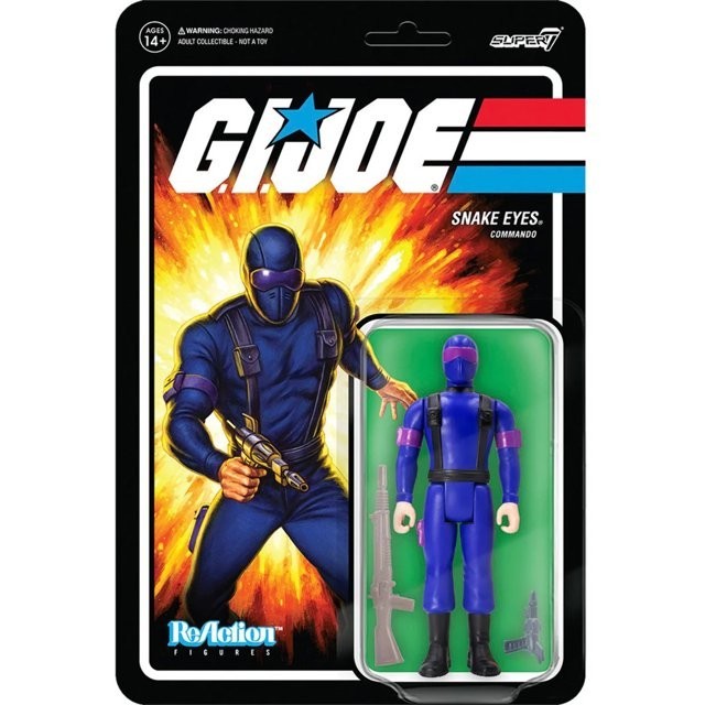 SUPER7 G.I. Joe ReAction Snake Eyes (RAH) Figure 3.75″ NEW