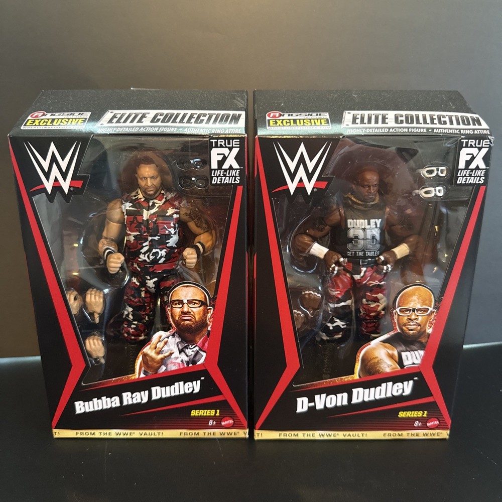 WWE Elite From The Vault Bubba Ray Dudley And D-Von Dudley Ringside Exclusive