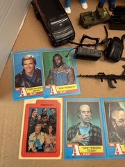Vintage A-Team B A Hannibal Murdock Face Vans Vette Jeep Accessories Cards