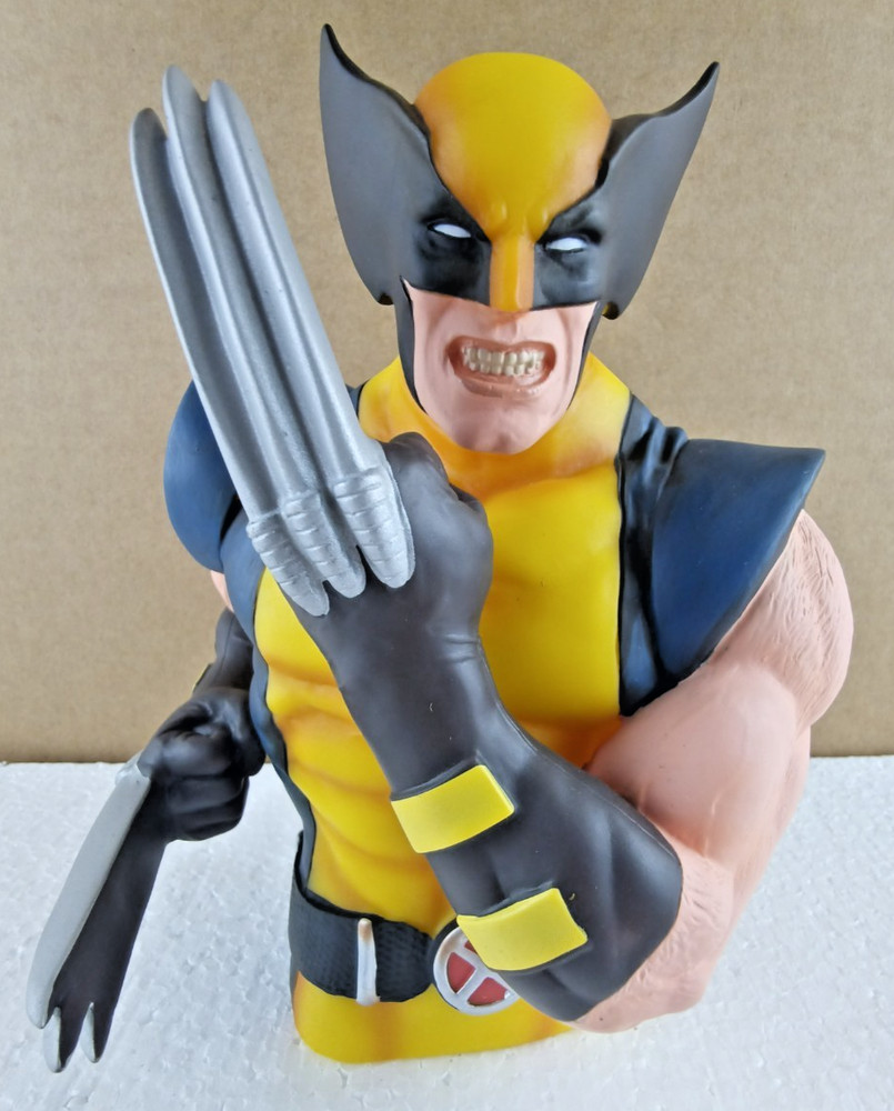 Marvel X-Men Wolverine Bust Bank Monogram #67001 PVC Coin Money Box 20cm