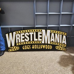 WWE Mattel WrestleMania 39 Goes Hollywood 2023 8 X 3 Logo Accessory