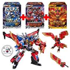 Metal Cardbot W Season 3 Ignix + Blaion + Blue Cop W Set Transformer Robot Toy 2
