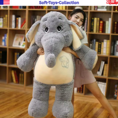 Giant Elephant Plush Toy Soft Stuffed Animal Kids Gift Gray