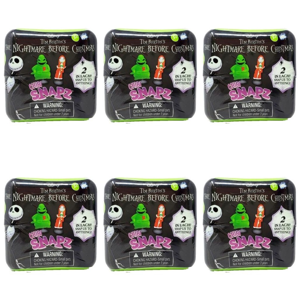 Disney The Nightmare Before Christmas Chibi Snapz – Lot of 6 Sealed Blind Cubes