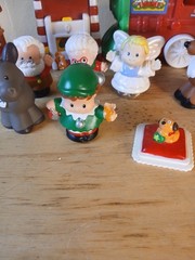 Little People CHRISTMAS VILLAGE Santa Mrs Claus Elf Boy & Reindeer Lot