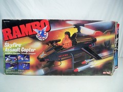 K26i94271 SKYFIRE ASSAULT COPTER W/ BOX 100% COMPLETE RAMBO VINTAGE 1985 COLECO