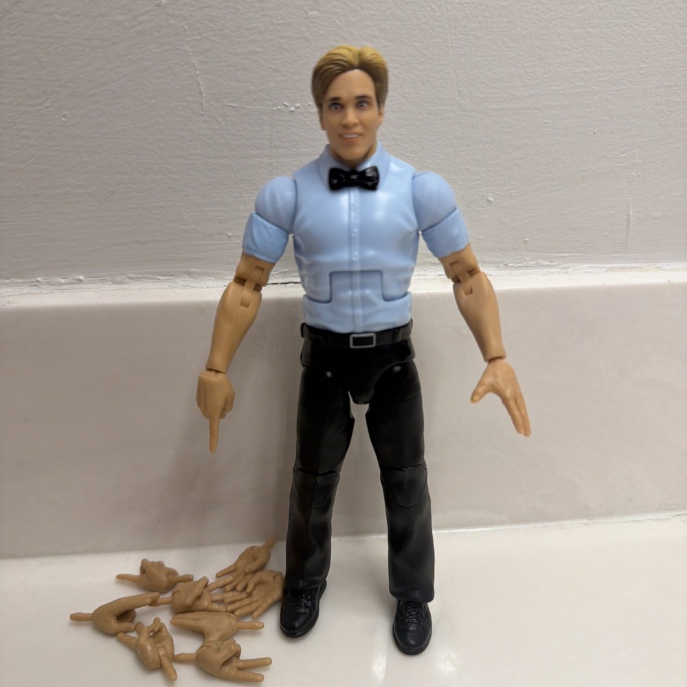 WWE Charles Robinson Referee Mattel Elite BAF Figure Monday Night Wars Complete
