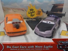 G0201 Cars Light Up Diecast Car Snot Rod Boost 2 Pack Us Disney Store New Neon