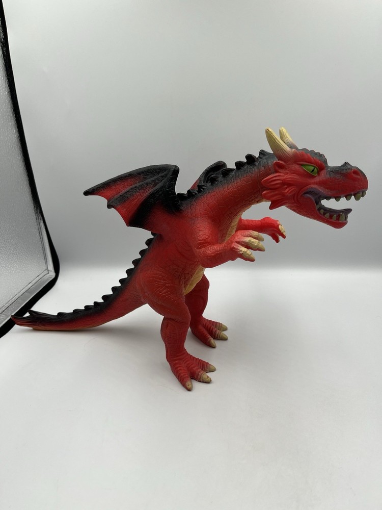 Fantasy Dragon 18” Long Red Orange 2018 Polyester Material Toys R Us Rare SEE