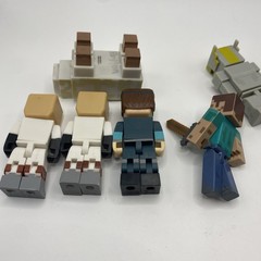 Tube Heroes Minecraft Figure Lot Steve Enderman Sheep Sky Army + Accessories