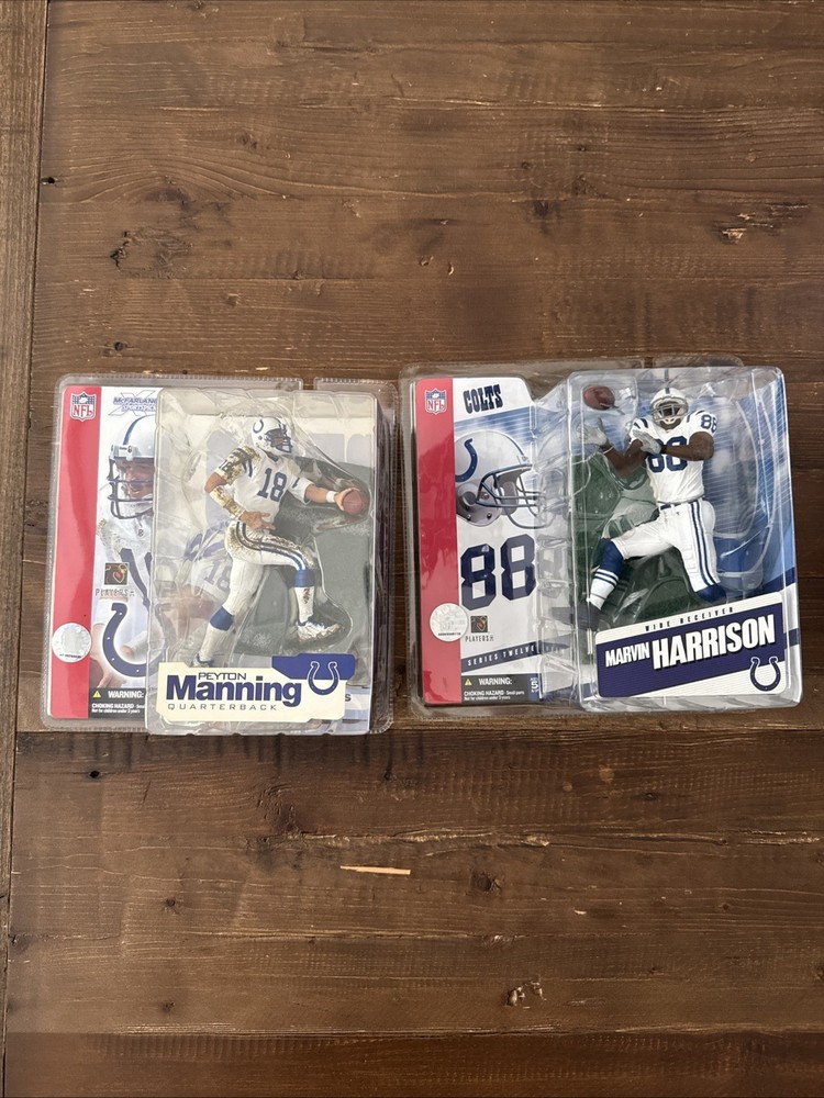 PEYTON MANNING 2002 & MARVIN HARRISON 2005 McFarlane Sportspicks NIB