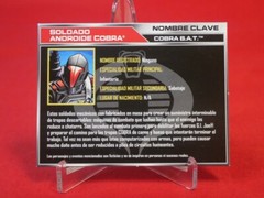 GI Joe Cardback FILE CARD Cobra Bat Android Trooper v23 Spanish Portuguese