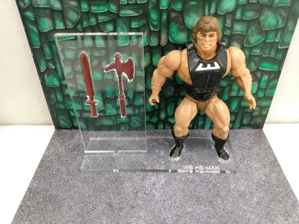 MOTU WB He-Man Acrylic Base Set For Vintage Figure* No Toy Included *