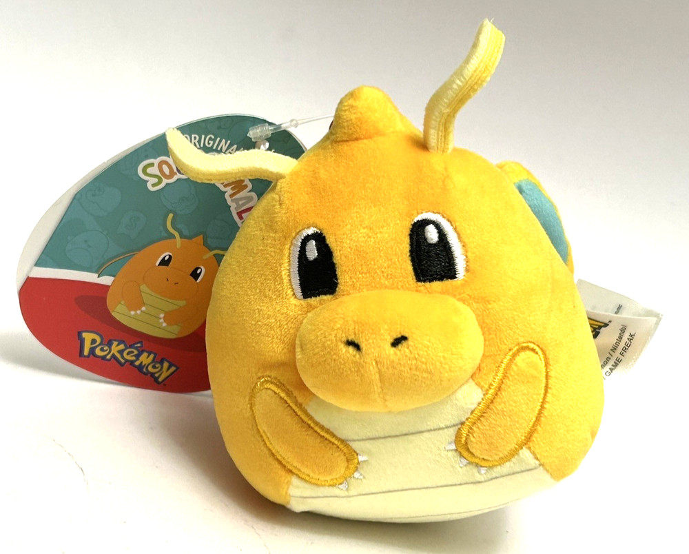 “Pokemon” Dragonite, Squishmallows Plush Clip New