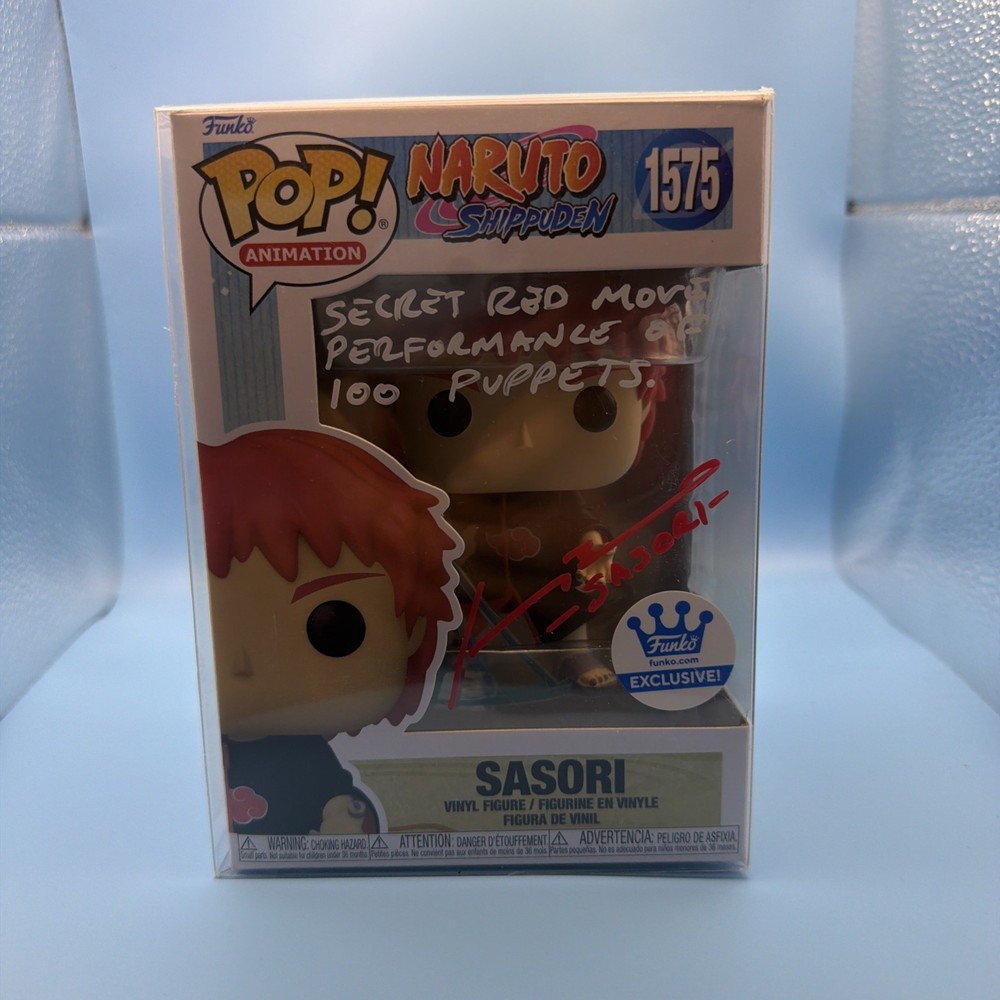 Johnny Yong Bosch signed Sasori Funko Pop 1575 Funko exclusive Naruto JSA COA