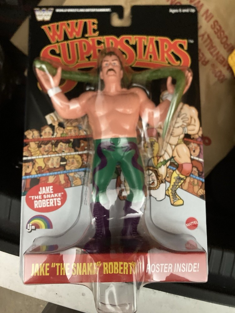 2026 LJN Series 3 WWF WWE Jake The Snake Roberts Retro Figure Black Card Mattel