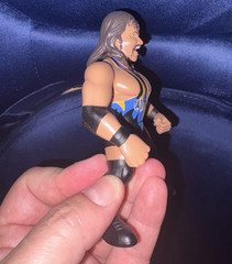 LOOSE Rare TRT Title Run Toys WRATH Blue Gear Retro Style WCW Adam Bomb 4.5″ fig