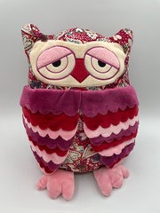 Ganz Red Owl Plush Pink Purple Floral Flowers Heart HV9150 Flutters 12″
