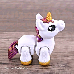 Mystical Unicorn Hatchling 3D Printed Flexi Fidget Gift Articulated Toy