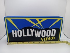 Retro Hollywood Video 9″ lightbox sign retro logo used from late 1980s – 1990s