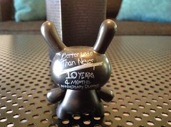 Kidrobot Special Edition 10th Anniversary DUNNY 3″ 10 Years 4 Months Black