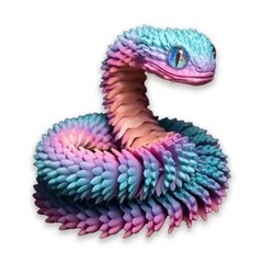 3D Printed Snake Articulated Viper Fidget Decor Toy Office Desk Toys Cobra