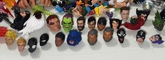 Huge Lot Of Marvel Legends & DC McFarlane Figure Heads Hands Weapons & More