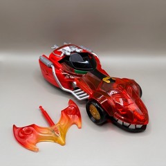 Lot of 3 Power Rangers Mystic Force Gold & Red Rangers with Dragon Racer