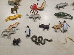 Mixed Lot Of 55 Plastic Animals Various Figures African Aquatic Etc