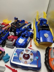 Huge Paw Patrol Vehicle Figure Toy Lot Chase Marshall Rubble Skye Boat Mission