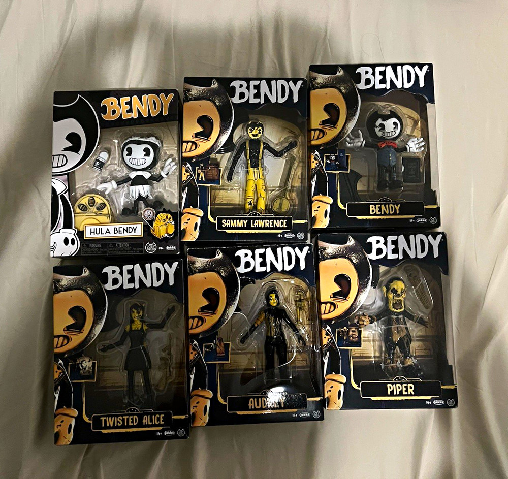 JAKKS Bendy Action Figure Set Boxed – Bendy Audrey Sammy Alice Piper