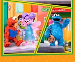 Blokees Sesame Street Model Action Figures Ernie Bert Oscar Count von Count Gift