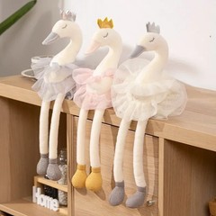 40cm Beautiful Skirt Swan White Pink Color Super Lovely Animal Stuffed Plush