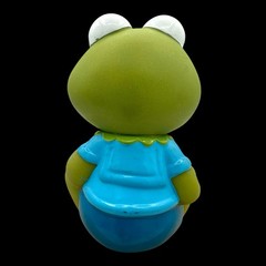 1984 Baby Kermit Frog Muppet Babies 4” Soft Vinyl Figure Head Turns Hasbro Vtg