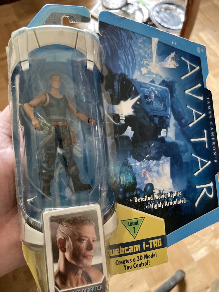 Col. Miles Quaritch Avatar action figure NIB Level 1 Webcam i-Tag NIP Mattel