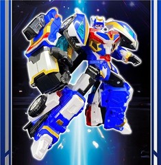 Metal Cardbot S Season2 BLUE COP S Transformer Robot Police Car Figure Toy