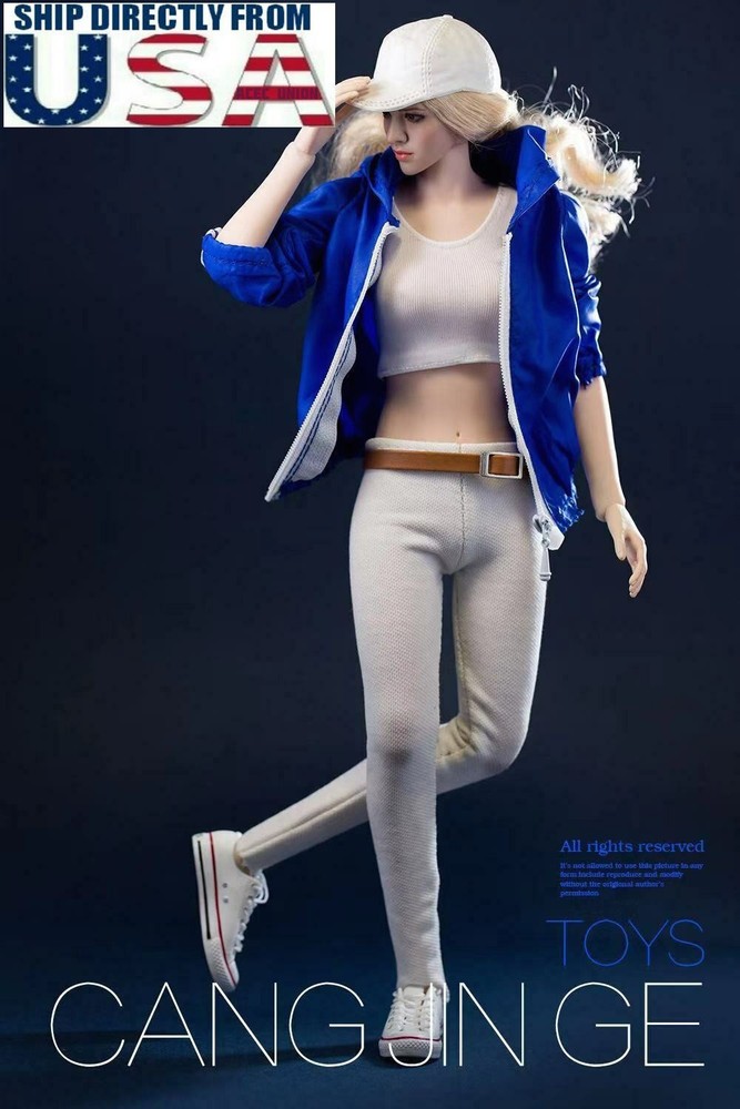 1/6 Sport Gym Hoodie Jacket Top Pants Set For 12″ PHICEN Hot Toys Female Figure