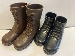 GI JOE 1964 ACTION FIGURE 2 PAIRS OF BOOTS LOT VINTAGE