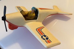 Vintage 1974 Fisher Price Adventure People Daredevil Sport Plane Pilot #306 Toy!