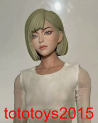 1:6 1:12 1:18 Short Hair Nun Girl Head Sculpt For Female Action Figure Body Toys