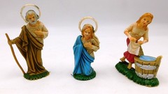 Nardi Diorama Lot 6 Plastic Figurines Bedouins 7/8 Cm Approx Nativity