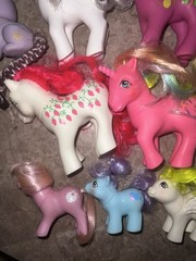 Vintage Lot of 80s Hasbro My Little Pony Dolls W/ Accessories
