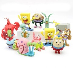12PCS SpongeBob SquarePants Patrick Squidward Figures Model Toys Collection Gift