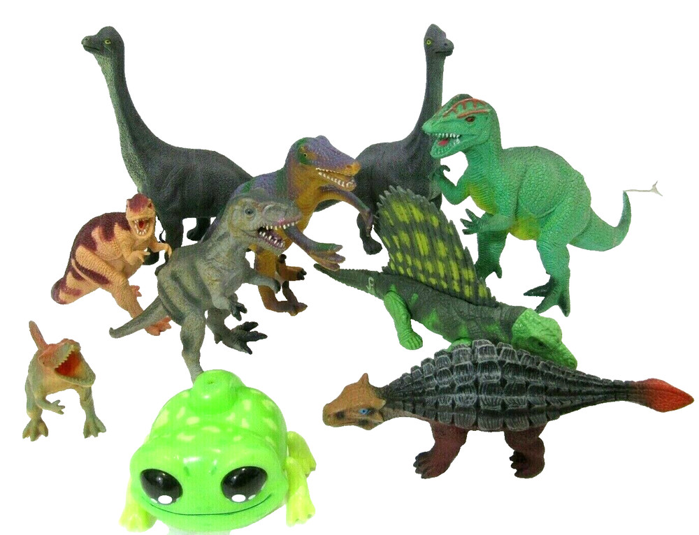 8 Dinosaurs Plus Bonus Yellies Lizard Large Figures Play Toy High Quality Dinos
